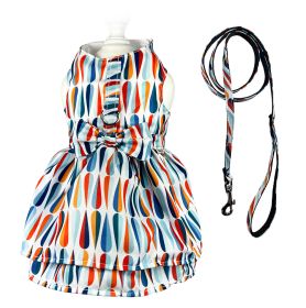 Chic Raindrop Harness Dress with Matching Leash (Option: XS)