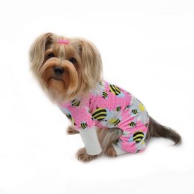 Ultra Soft Plush Minky Bumblebee & Flower Pajamas (Option: XS)