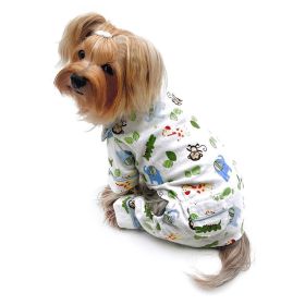 Zoo Animals Flannel Pajamas with 2 Pockets (Option: XS)