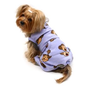 Silly Monkey Front Sleeveless Fleec Pajamas (Option: Lavender  S)