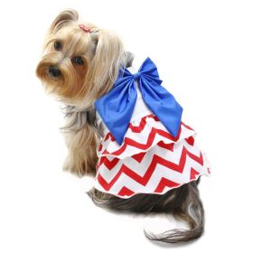 Patriotic Red/White/Blue Large Bow Sundress (Option: XS)