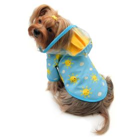 Clear View Happy Sunshine Raincoat with Fleece Lining and Detachable Hood (Option: XL)