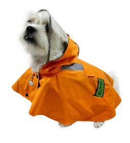 Clear View Poncho Raincoat with Reflective Stripes (Option: L)