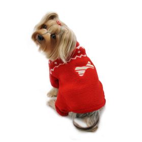 Candy Cane Bone Holiday Sweater Bodysuit (Option: XL)