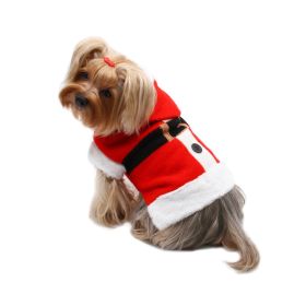 Santa Hooded Sweater with Soft Fur Trims (Option: XL)