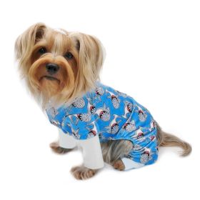 Ultra Soft Plush Minky Silly Sharks Pajamas (Option: L)