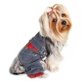 Adorable Stripy Denim Overall (Option: S)