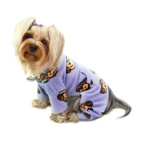 Silly Monkey Fleece Turtleneck Pajamas (Option: Lavender  S)