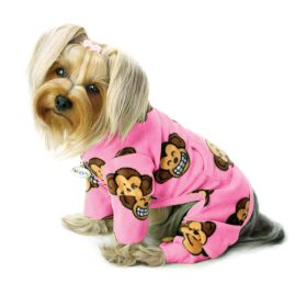 Silly Monkey Fleece Turtleneck Pajamas (Option: Pink  S)