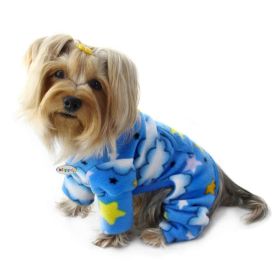 Stars and Clouds Fleece Turtleneck Pajamas (Option: S)